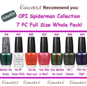 OPI Spiderman Collection 7 Bottle Whole